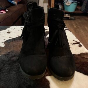 two pairs of girls size 2 boots